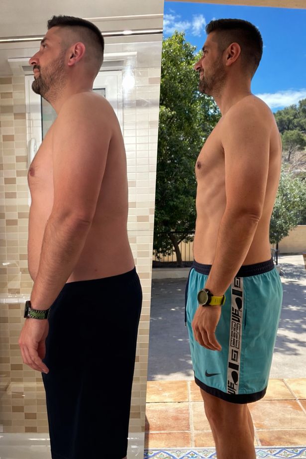 Antes y después de un cliente del Programa Fuerte Frente al Espejo