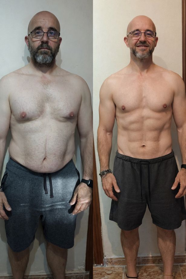 Antes y después de un cliente del Programa Fuerte Frente al Espejo