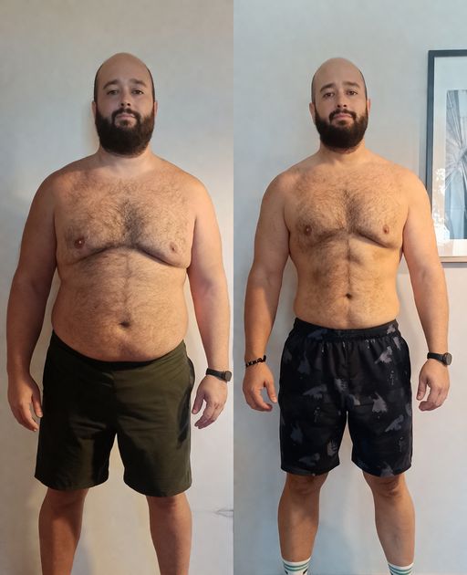 Antes y después de un cliente del Programa Fuerte Frente al Espejo